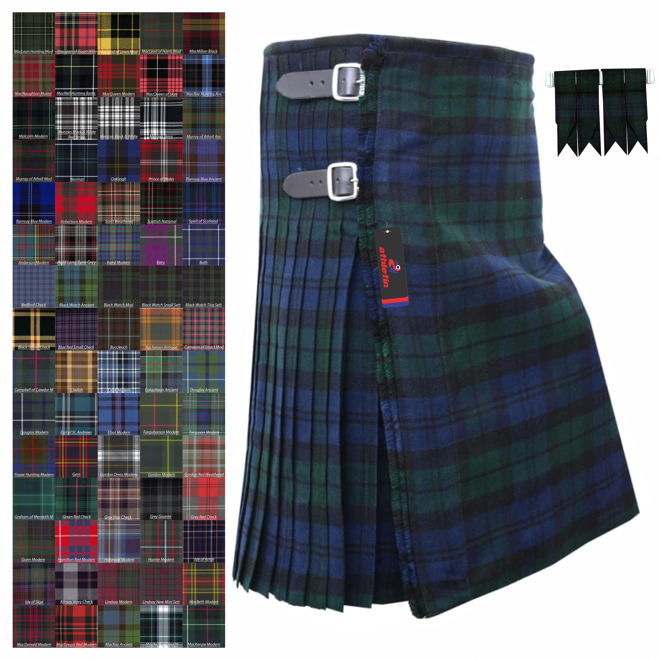 Mens Kilt - Tartan Plaid Kilts for Men