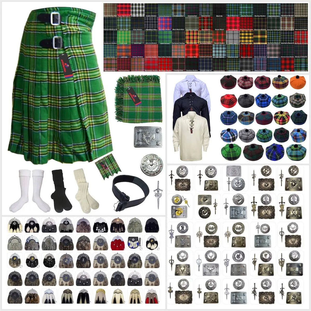 Tailor-made Scottish Mens Kilt Outfit - Tartan Plaid Kilts for Men 